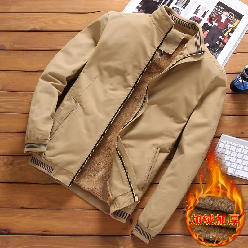 CHINEE-M-4XL-New-Fashion-Men-Autumn-Winter-Cotton-Inner-Fleece-Zipper-Thick-Warm-Clothes-Stand-Collar-Korean-Jacket-Coat