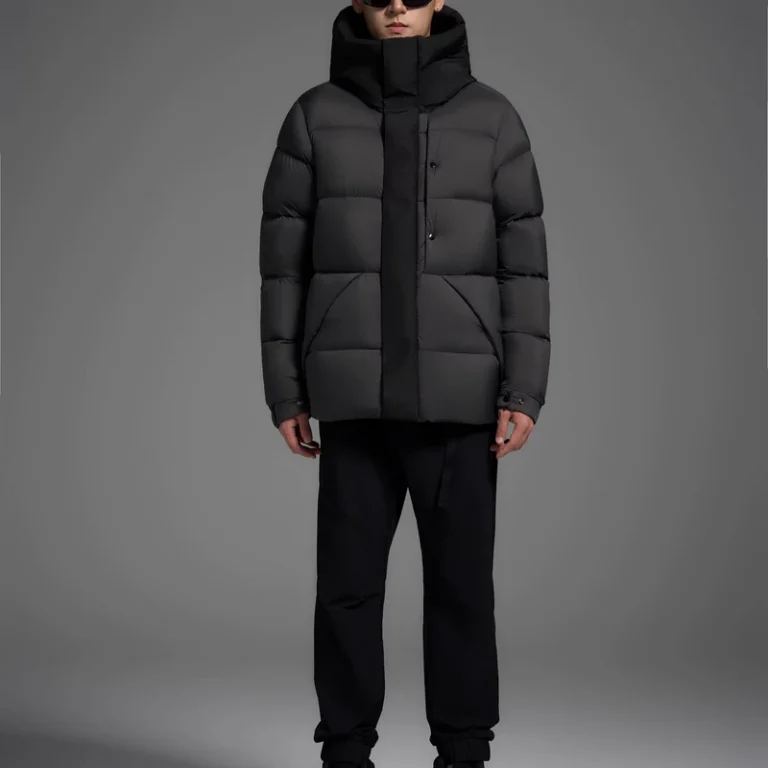 CHINEE-Matte-Black-High-Collar-Fur-Trim-Waterproof-Windproof-Down-Puffer-Jacket-for-Women-Winter-City-Style-and-Daily-Wear