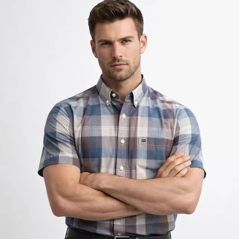 CHINEE-Men-Casual-Shirt-Plus-Size-Multi-Color-Plaid-Design-Loose-Breathable-Mens-Casual-Polo-T-shirt-for-Daily-Streetwear
