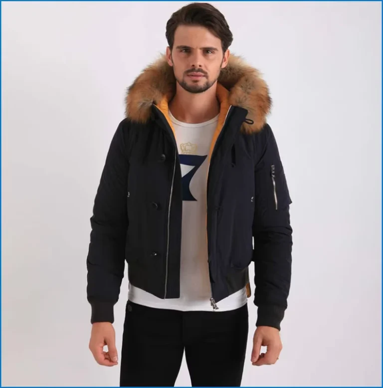 CHINEE-Men-Winter-Short-Duck-Down-Feather-Waterproof-Plus-Size-Overcoat-Puffer-Coat-Jacket-with-Real-Fur-Collar