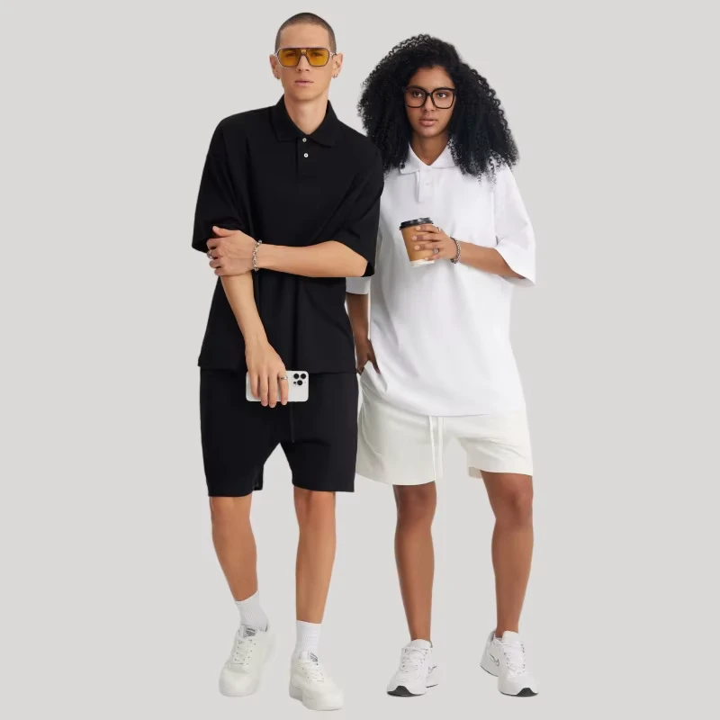 CHINEE-Mens-100-Cotton-Summer-Set-Short-Sleeved-Polo-Shirt-Casual-Set-Loose-Sports-Shorts-Polo-and-Shorts-Set-Custom