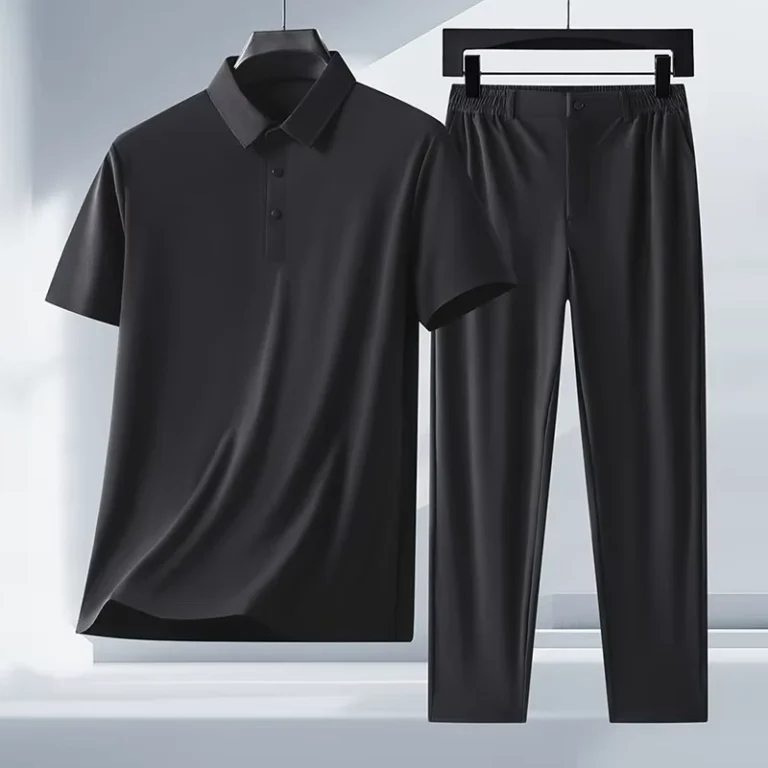CHINEE-Mens-Casual-Sports-Jogger-Tracksuit-Summer-OEM-Service-Two-Piece-Workout-Fit-Custom-Logo-Knitted-Polo-Set-1