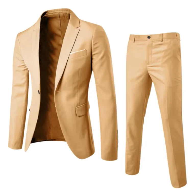 CHINEE-Mens-Casual-Spring-Plus-Size-2-Piece-Single-Breasted-Short-Business-Suit-Set-for-Autumn-Wedding-Party