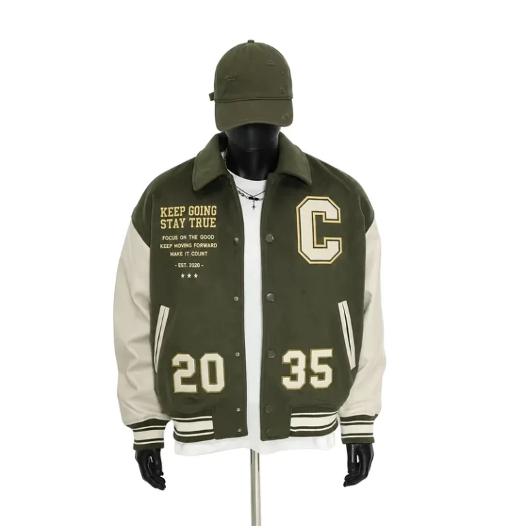 CHINEE-Mens-Heavyweight-Varsity-Jacket-Chenille-Letter-Patch-Embroidery-Preppy-College-Bomber-Baseball-Coat-Leather-Sleeve-Outerwear