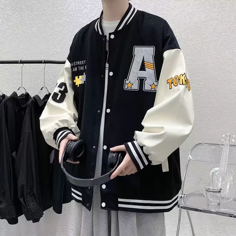 CHINEE-Mens-Jackets-Casual-Top-Clothes-Baseball-Uniform-Contrasting-Stitching-for-Spring-Autumn-1