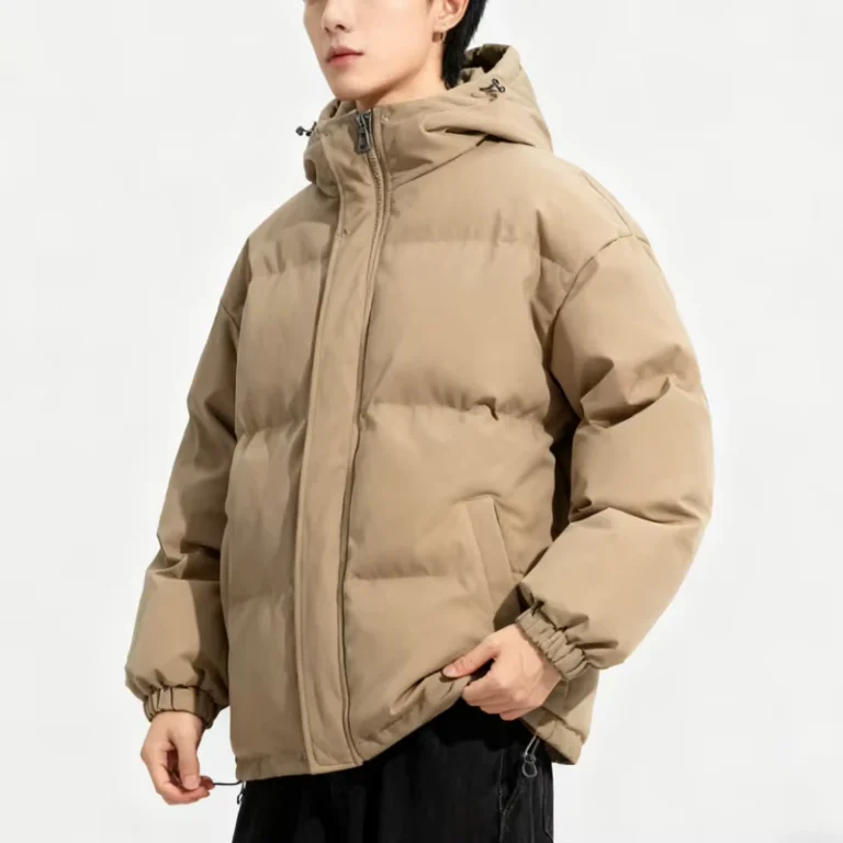 CHINEE-Mens-Japan-Style-Winter-Coated-Quilted-Padded-Hooded-Front-Windproof-Waterproof-Heavyweight-Thick-Fleece-Lined-Polyester-Jacket