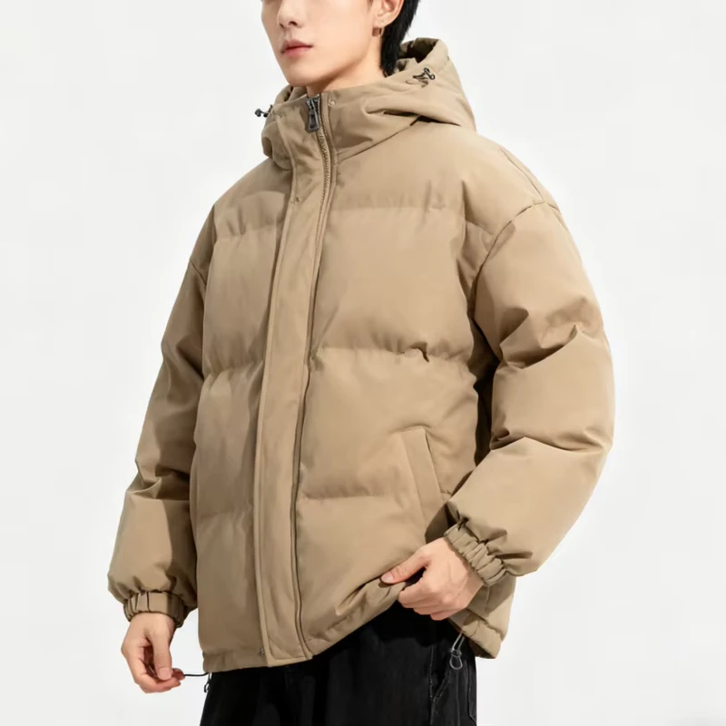 CHINEE-Mens-Japan-Style-Winter-Coated-Quilted-Padded-Hooded-Front-Windproof-Waterproof-Heavyweight-Thick-Fleece-Lined-Polyester-Jacket