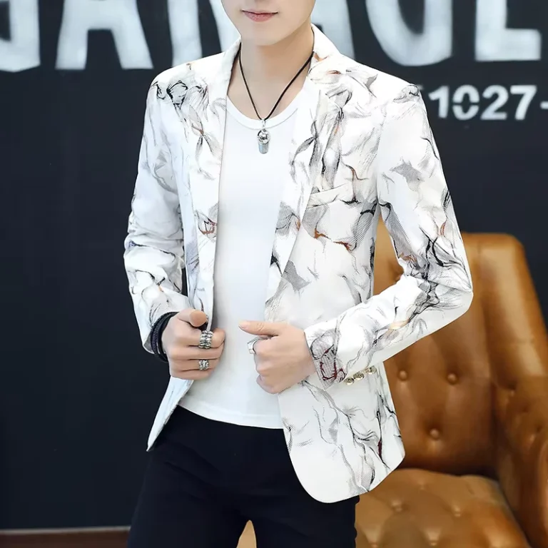 CHINEE-Mens-Korean-Slim-Trend-Coat-for-Spring-Autumn-Single-Breasted-Plus-Size-Waterproof-Windproof-Spandex-Polyester-Mandarin-Collar-1