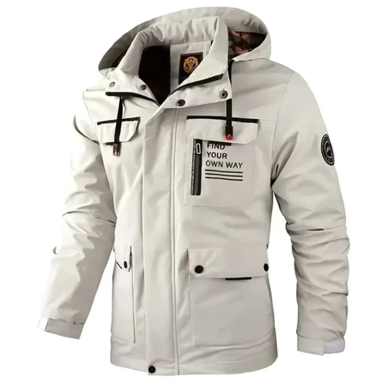 CHINEE-Mens-New-Fashion-Long-Sleeve-Outdoor-Jacket-for-Spring-Windproof-Waterproof-Breathable-Warm-with-Pockets-Fleece-Inner-Coat