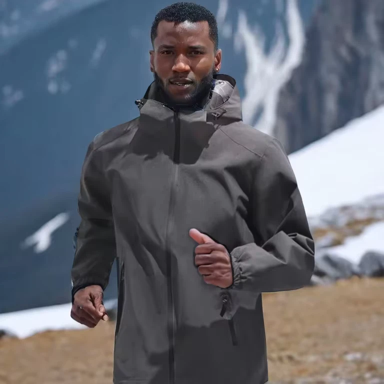 CHINEE-Mens-Sports-Outdoor-Jacket-Solid-Waterproof-for-Fall-Winter-Windproof-Rainproof-with-Zipper-for-Running-Cycling