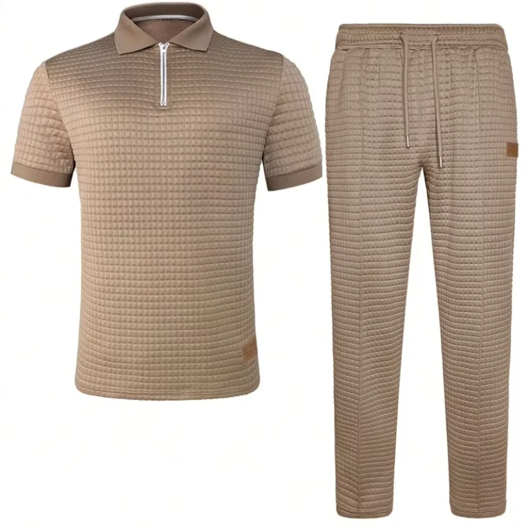 CHINEE-Mens-Sports-and-Leisure-Set-Zipper-Polo-Shirt-Top-Pants-1