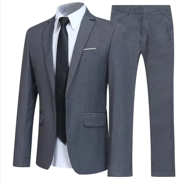 CHINEE-Mens-Spring-and-Fall-Slim-Suit-Business-Suit-Wedding-Groomsman-Clothing-2-Pcs-Suit