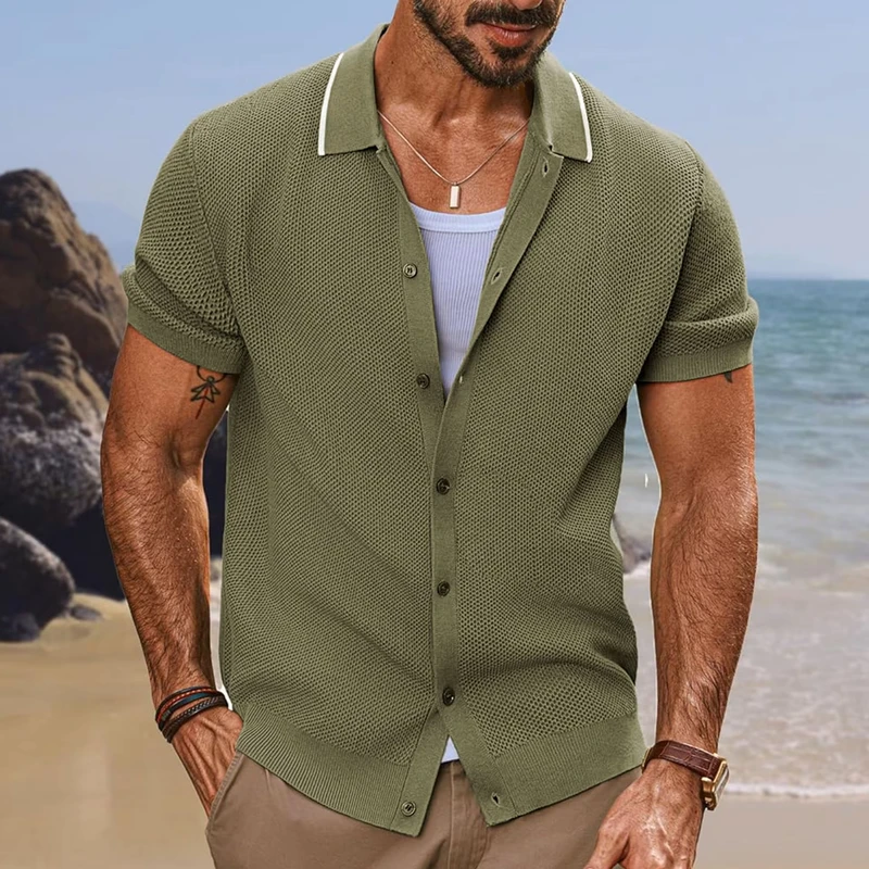 CHINEE-Mens-Summer-Business-Knitted-Cardigan-Polo-Shirts-Men-Short-Sleeve-Knitwear-Button-Down-Shirt-Tops-1