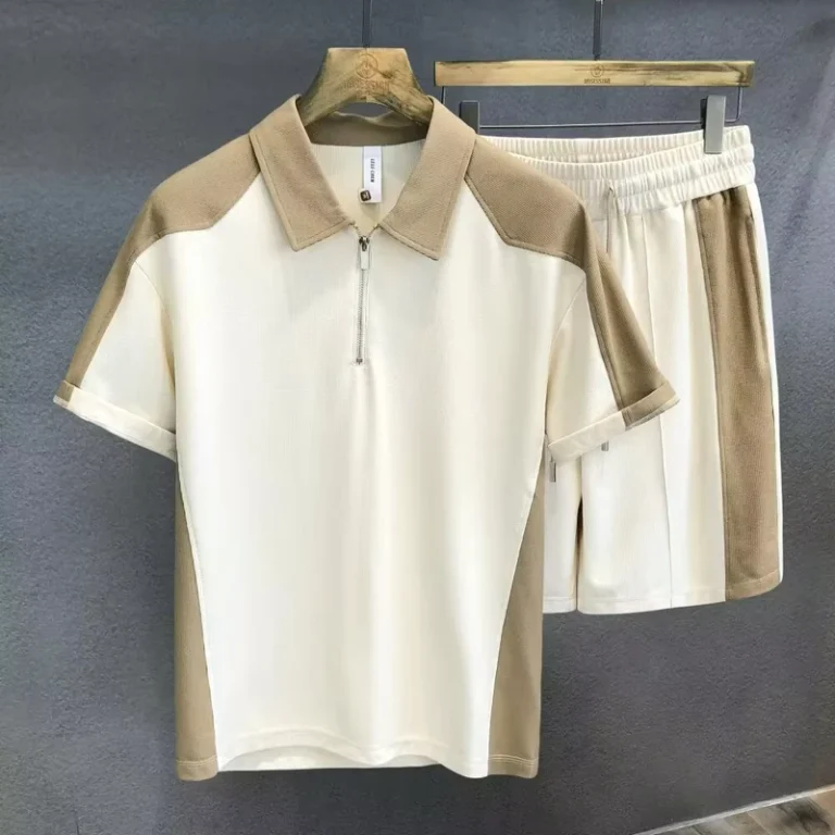 CHINEE-Mens-Summer-Formal-Sports-Shirt-New-Large-Size-Two-Piece-Set-Quick-Dry-Breathable-Comfortable-Polo-Set