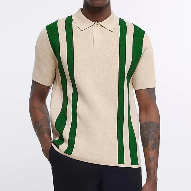CHINEE-Mens-Summer-New-Knitted-Sweater-Polo-Shirt-Stitching-Contrast-Color-Striped-Pullover-Knitted-Polo-Shirts