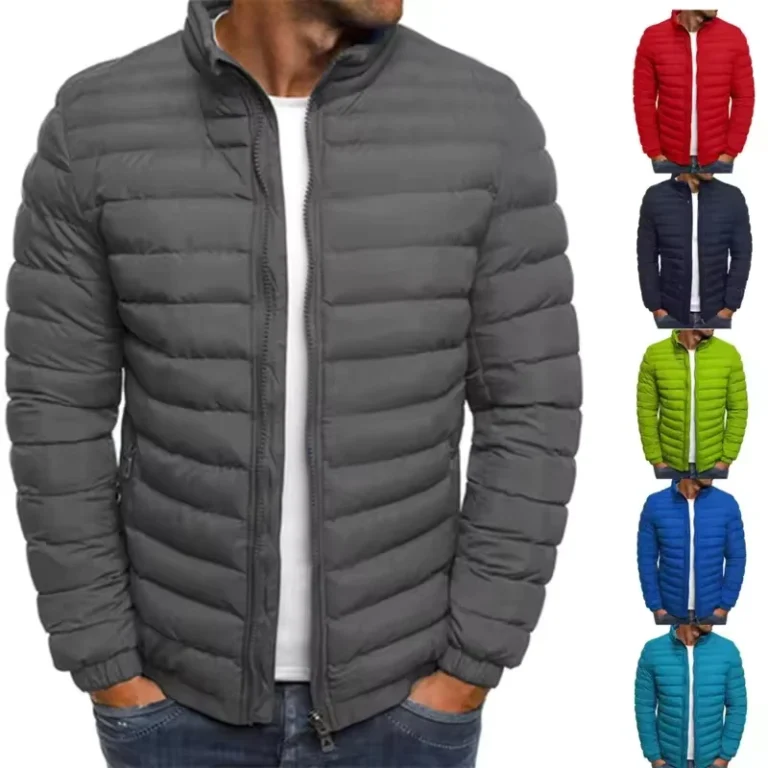 CHINEE-Mens-Thick-Puffer-Jacket-Cold-Winter-Streetwear-Shiny-Print-Reversible-Zipper-Plus-Size-Casual-Short-Coat