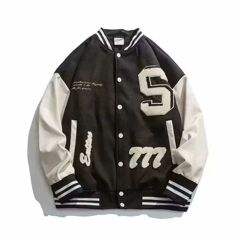 CHINEE-Mens-Varsity-Jacket-Students-Fashion-Sports-Polyester-Baseball-Uniform-Reversible-Stand-Collar-XL-Size-Breathable-Air