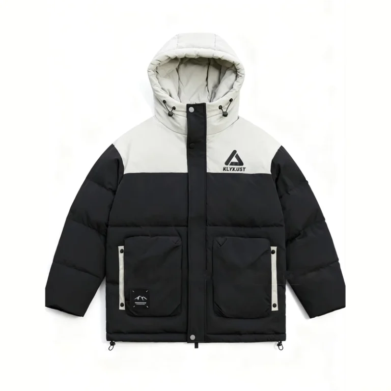 CHINEE-Mens-Waterproof-Breathable-Winter-Casual-Outdoor-Loose-Fit-Puffer-Jacket-Hooded-90-Duck-Filling-150-200g-Zipper-Design-Thick
