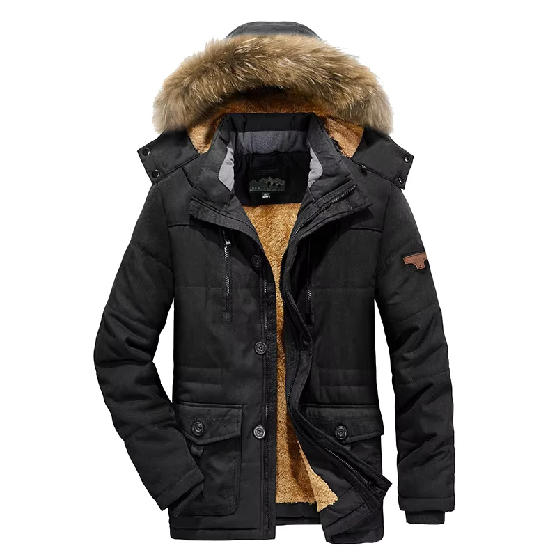 CHINEE-Mens-Waterproof-Oversized-Coats-Plus-Size-Padded-Fleece-Jacket-Detachable-Fur-Hoodie-Parka-Winter-for-Men