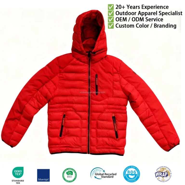 CHINEE-Mens-Winter-Jacket-Puffer-Hooded-Windproof-Warm-Coat-Front-Logo-Zipper-Closure