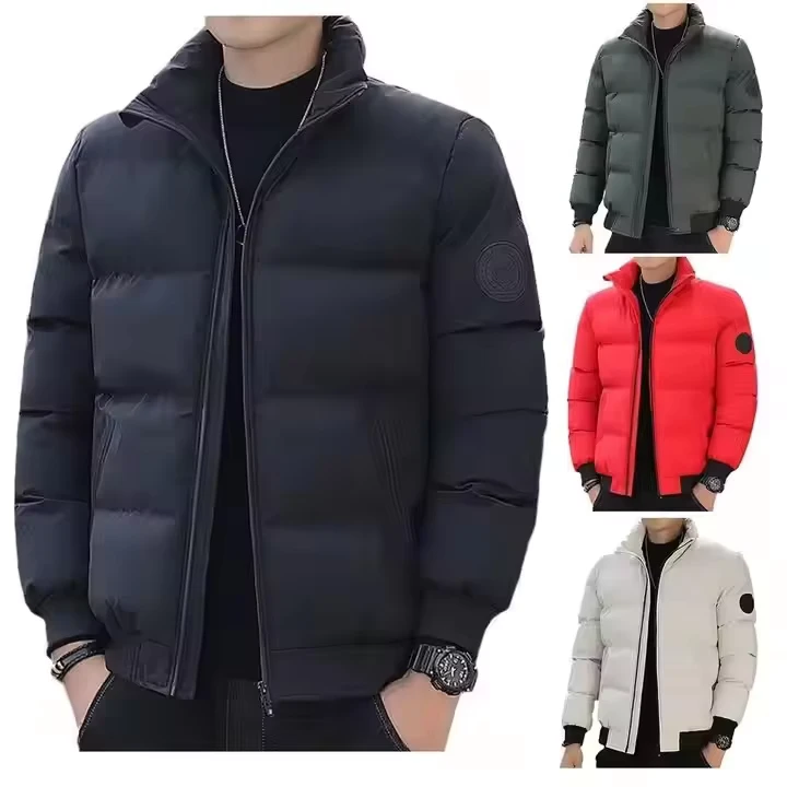 CHINEE-Mens-Winter-Jacket-Waterproof-Shell-Funnel-Neck-Puffer-Padded-Coat