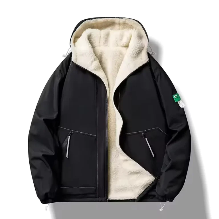 CHINEE-Mens-Winter-Jacket-with-Fur-Lining-Warm-Hooded-Zipper-Casual-Style-Cold-Resistant-Thick-Jacket