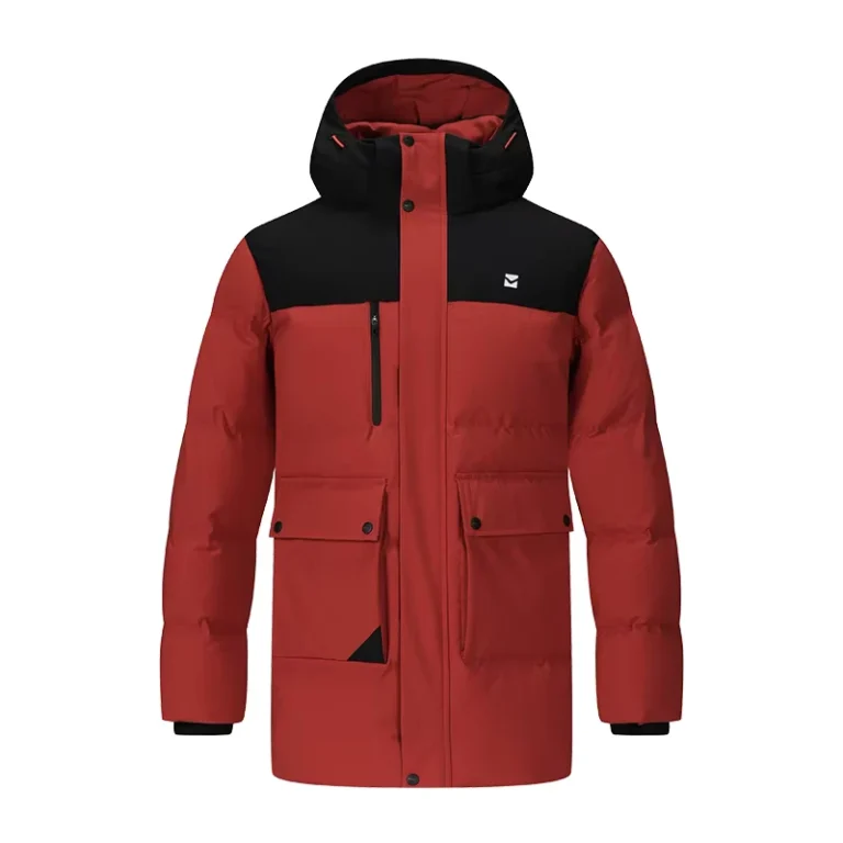 CHINEE-Mens-Winter-Parka-Jacket-Outdoor-Warm-Thin-Hooded-Long-Reversible-Waterproof-90-Multiple-Pockets-Zipper-Closure-Formal-Style-1