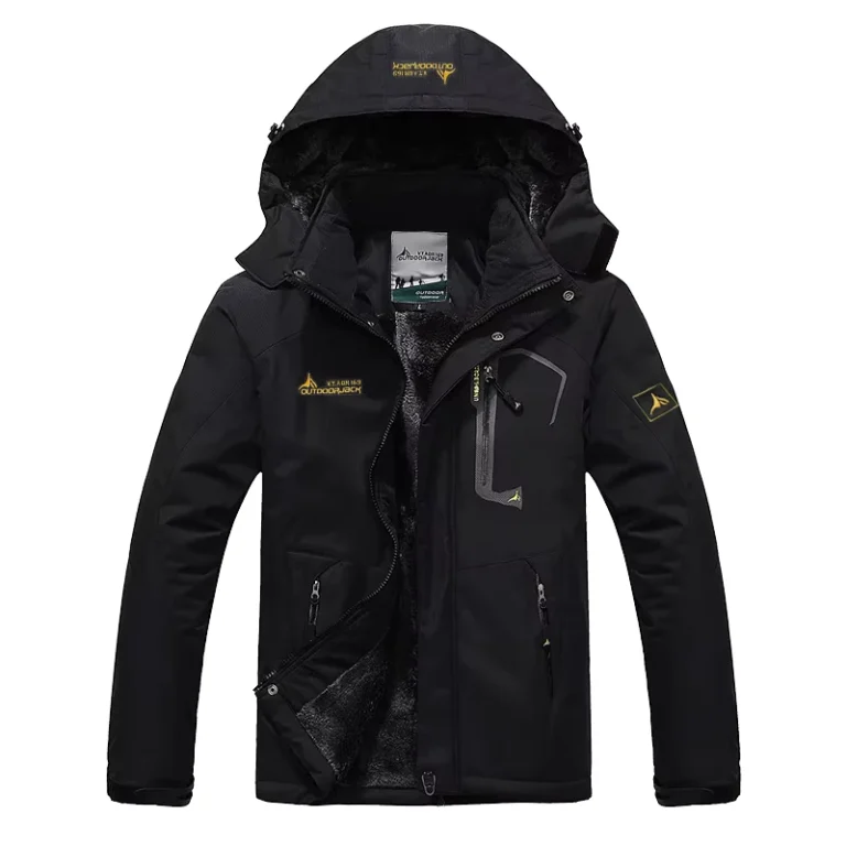 CHINEE-Mens-Winter-Ski-Snowboarding-Jacket-Waterproof-Warm-Fleece-Zipper-Closure-Casual-Style-Windproof-Outdoor-Mountain-Hiking-Wear