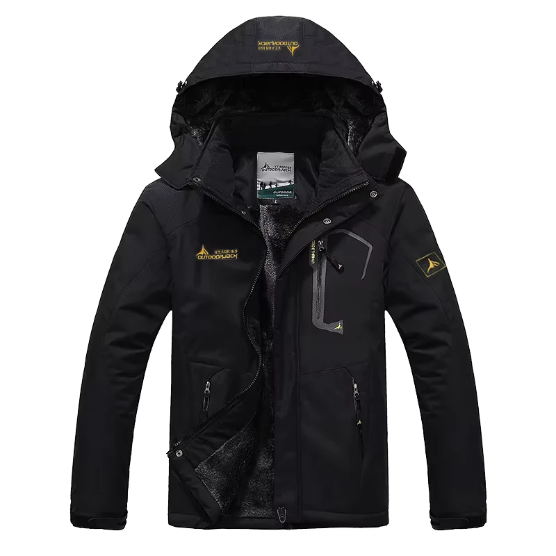 CHINEE-Mens-Winter-Ski-Snowboarding-Jacket-Waterproof-Warm-Fleece-Zipper-Closure-Casual-Style-Windproof-Outdoor-Mountain-Hiking-Wear