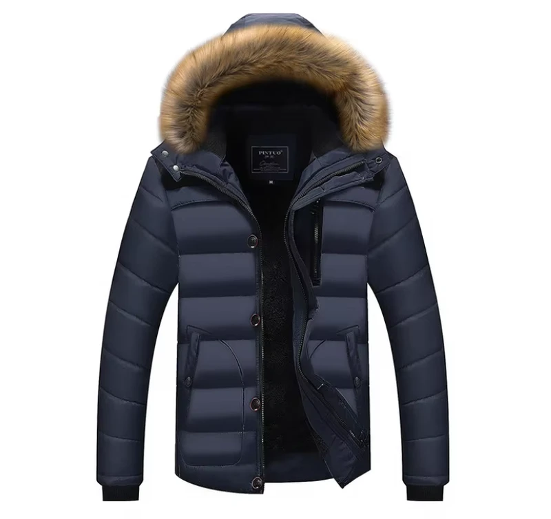 CHINEE-Mens-Winter-down-Jacket-New-Hooded-Plush-Parka-with-Windbreak-and-Waterproof-Coating-for-Windy-Weather