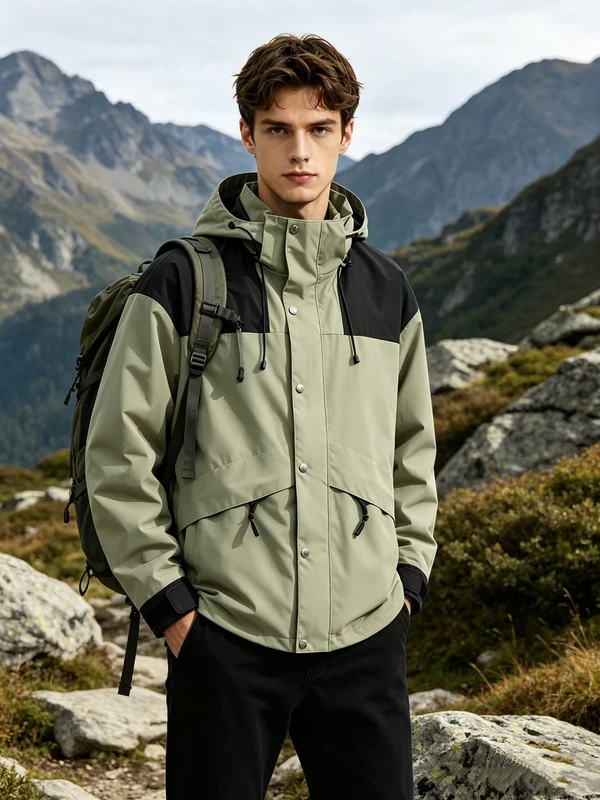 CHINEE-Mountain-Outdoor-Breathable-Hardshell-Hooded-Jacket-Windproof-and-Waterproof-for-Camping-and-Hiking