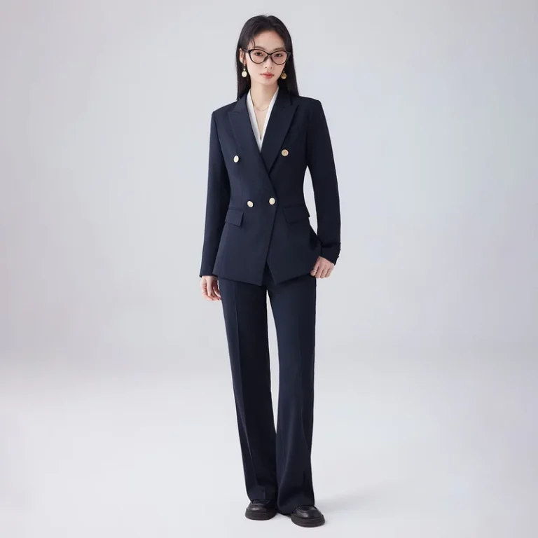 CHINEE-Navy-Blue-Button-Suit-for-Female-College-Students-Public-Examination-Teaching-Interview-Formal-Dress-Professional-Temperament