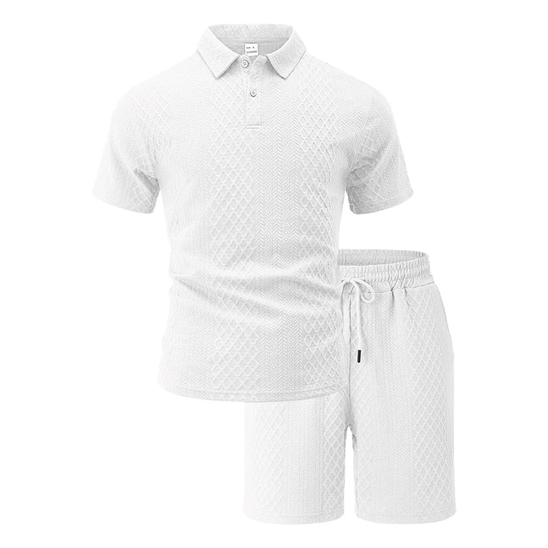 CHINEE-New-Arrival-Mens-Multi-color-Breathable-Summer-100-Polyester-Suit-Polo-Shirt-And-Shorts-Casual-Two-piece-Set