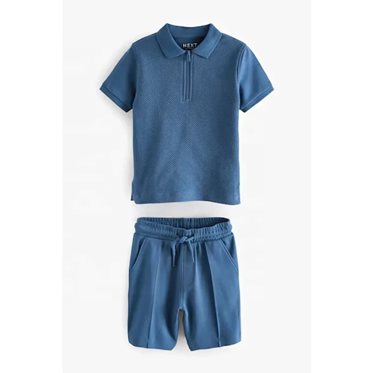 CHINEE-New-Design-Custom-Short-Sleeve-Jersey-Summer-Outfits-Sets-Kids-Zip-Polo-Shirt-Shorts-Set-Children-Clothes-Set-1