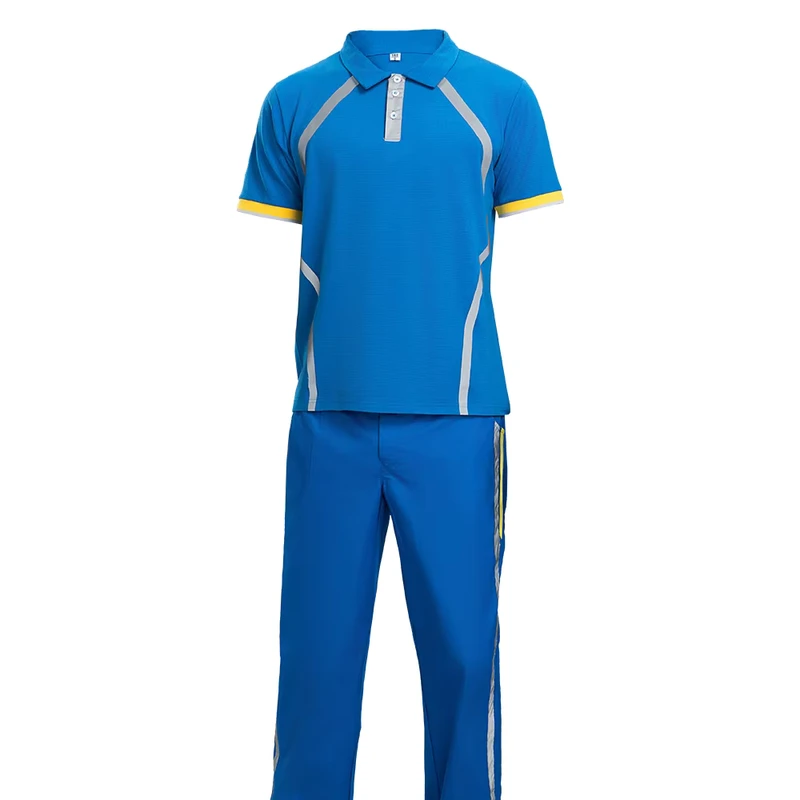 CHINEE-New-Energy-Summer-Short-Sleeve-Worker-Wear-Hi-Vis-Reflective-Safety-Anti-Static-Work-Polo-Shirt-Pants-Custom-Work-Clothes-Set