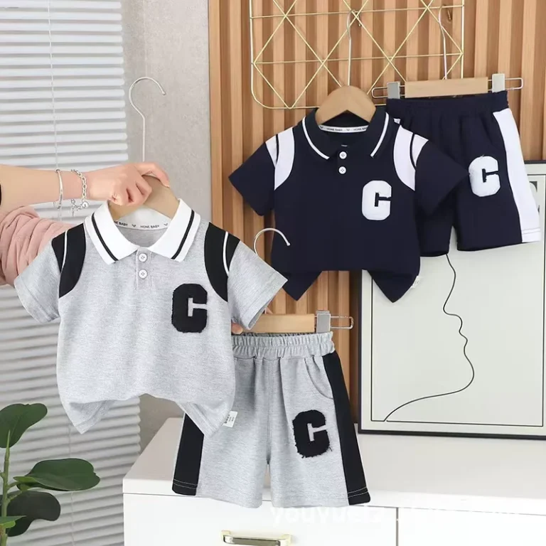 CHINEE-New-Fashionable-Boys-Clothing-Sets-Summer-Thin-Cotton-Letter-Pattern-Internet-Celebrity-Trendy-Casual-Suits-Kids-1