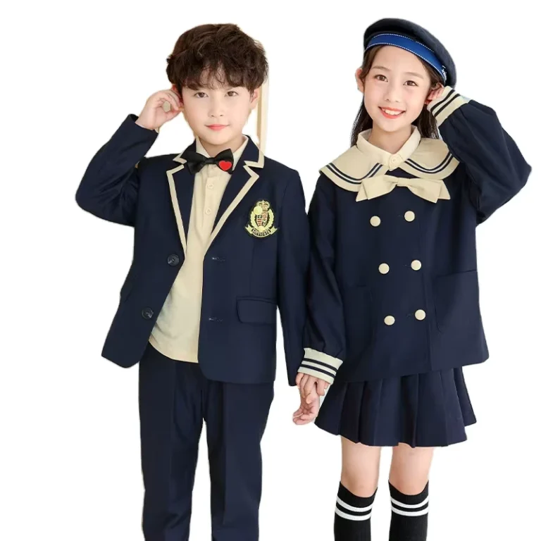 CHINEE-New-Model-School-Uniform-for-Girls-Boys-Dark-Blue-Formal-School-Uniform