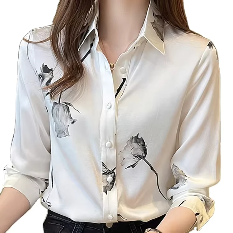 CHINEE-New-Oem-Silk-Satin-Blouses-Women-Tops-Korean-Fashion-Long-Sleeve-Button-up-Shirt-Clothes-Office-Lady-Floral-V-neck-1