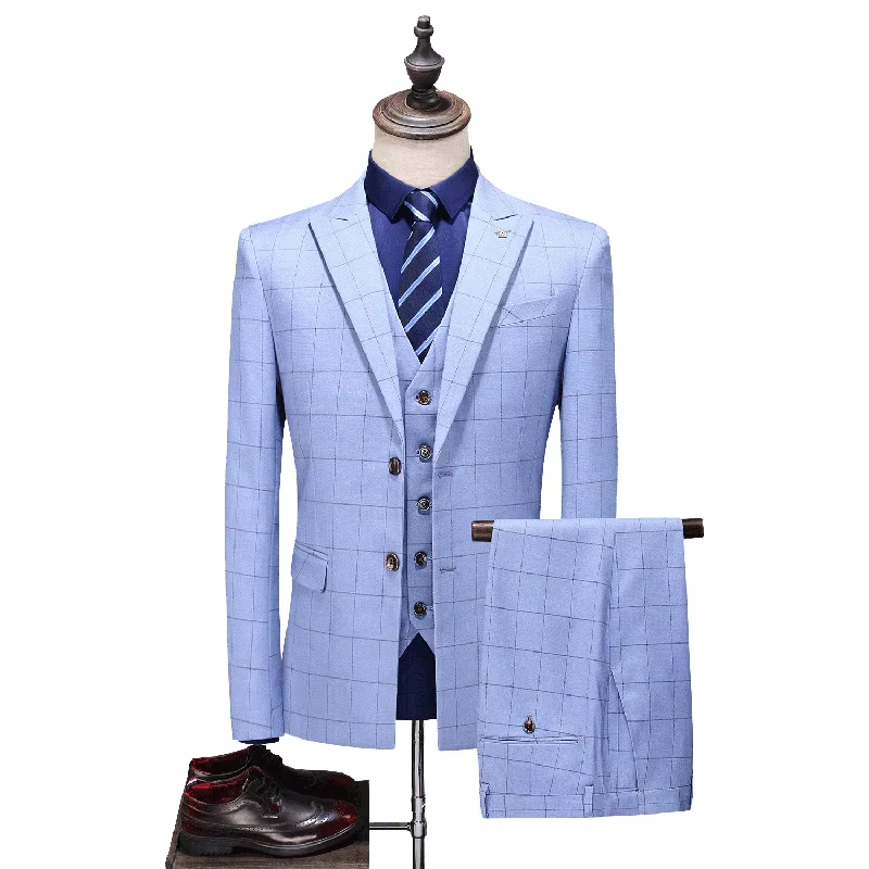 CHINEE-New-Spring-and-Autumn-Youth-Morning-Leisure-Plaid-Fabric-Slim-fit-Three-piece-Suit-for-Men