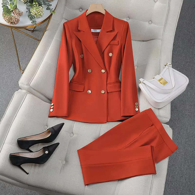 CHINEE-New-Style-Double-Breasted-Spring-Autumn-High-Grade-Goddess-Womens-Suit-Jacket