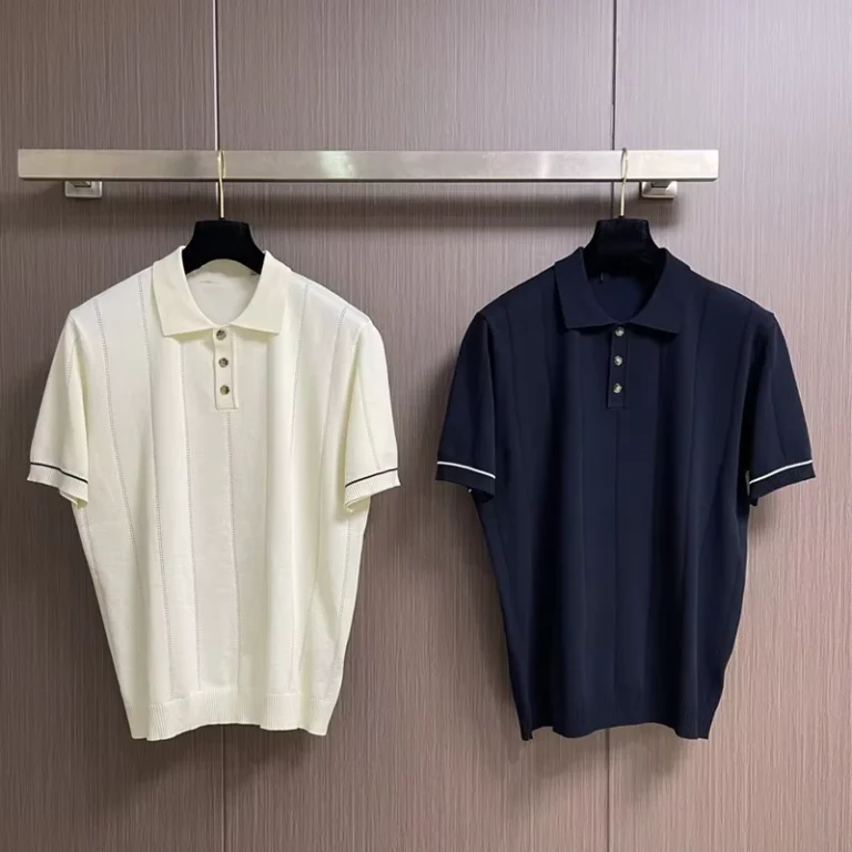CHINEE-New-Style-Striped-Knitted-Lapel-for-Shirt-Mens-Short-Sleeve-Trend-T-shirt-Loose-Summer-Polo-Fashion-Brand-1