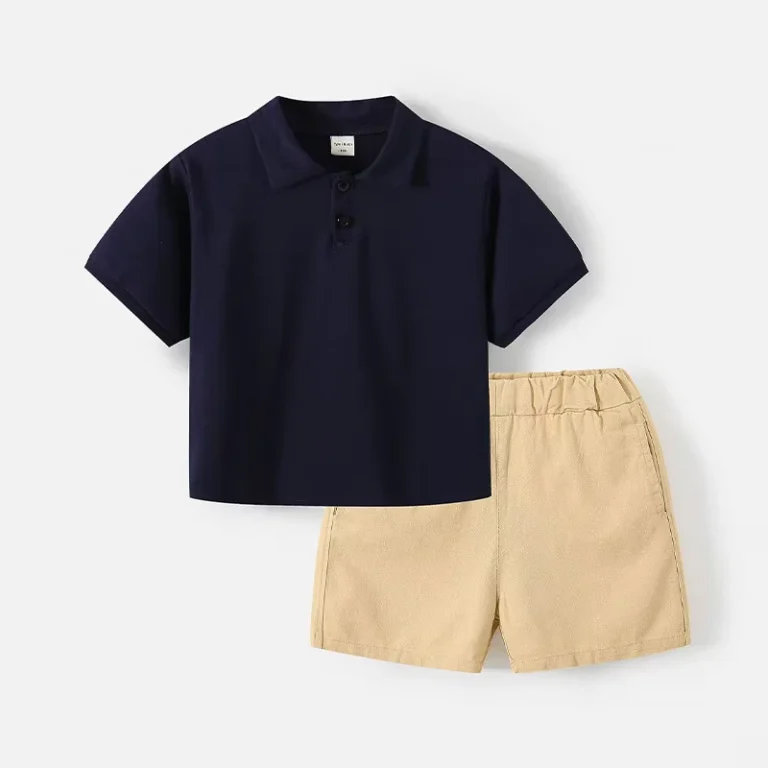 CHINEE-New-Summer-Two-Piece-Set-for-Boys-Short-Sleeve-Polo-Shirt-and-T-Shirt-Trendy-and-Comfortable-Baby-Clothing-1