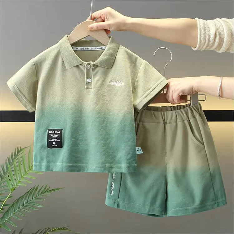 CHINEE-New-Trendy-Childrens-Clothing-Summer-Short-Sleeve-Polo-Shirt-and-Shorts-2-Piece-Boys-Clothes-Set-1