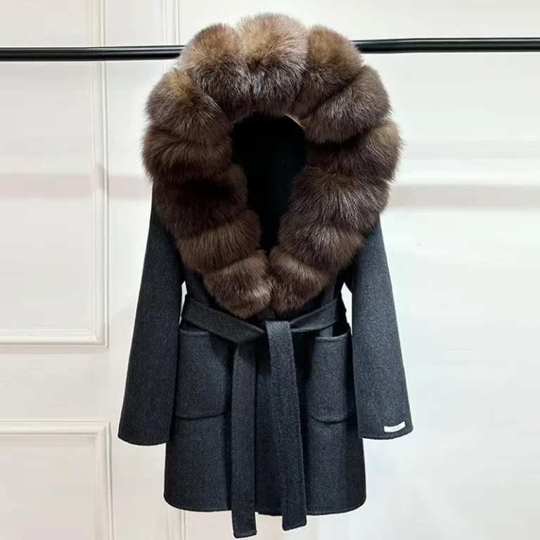 CHINEE-New-Winter-Large-Natural-Fox-Fur-Belt-Double-faced-Woolen-Blends-Jacket-Women-Thick-Warm-Causal-Hooded-Cashmere-Coat