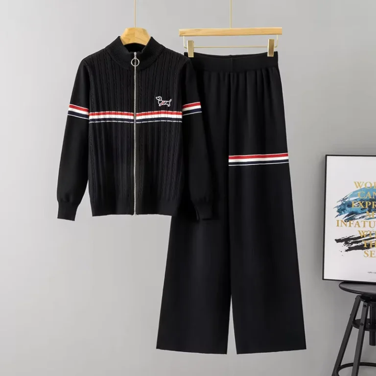 CHINEE-New-Womens-Casual-Suit-Spring-Autumn-Sportswear-Two-Piece-Set-Cardigan-Top-Wide-Leg-Pants-Womens-Knitted-Set