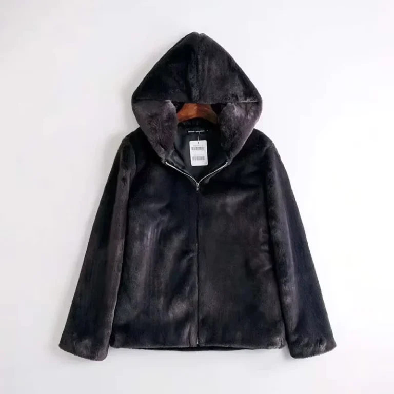 CHINEE-New-Womens-Woolen-Sheep-Fur-Hooded-Loose-Plus-Size-Winter-Coat-Furry-Jacket-with-Zipper-Closure-Woven-Fabric