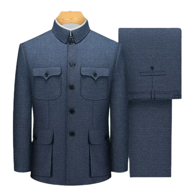 CHINEE-New-lb-Mens-Business-Zhongshan-Suit-for-Middle-aged-and-Elderly-Adults-Spring-and-Autumn-Spandex-Polyester-Single-Breasted