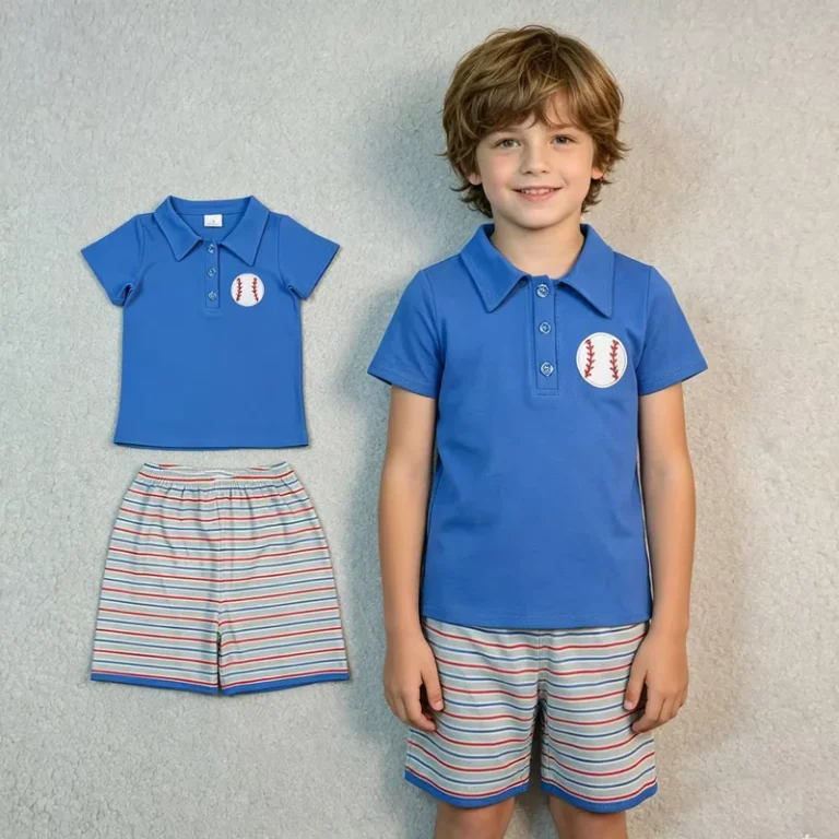 CHINEE-Newest-Toddler-Baby-Boy-Game-Day-Clothes-Funny-Baseball-Embroidered-Polo-Shirt-and-Striped-Shorts-Set-2-Piece-Summer-Outfit