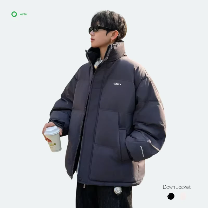 CHINEE-OEM-Custom-Design-Waterproof-Windproof-Breathable-Stand-Fall-Winter-Mens-Casual-Thick-90-Jacket-Warmth-Loose-Fit-Varsity-Logo