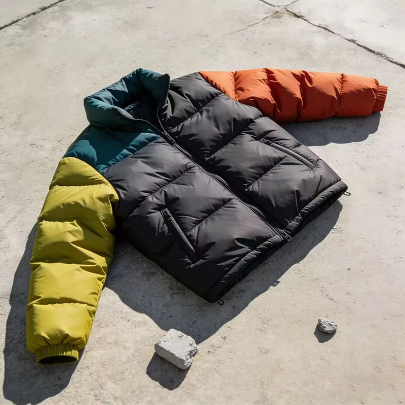 CHINEE-OEM-Spplier-Winter-Warm-Brand-Shiny-Puffer-Jacket-Coat-Unisex-Zip-up-Outdoor-Black-Windbreaker-Duck-Down-Mens-Jackets